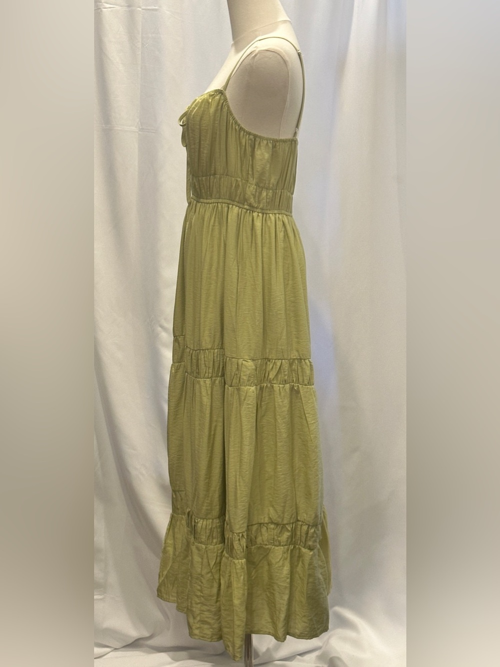 Blu Pepper Lime Green Spaghetti Strap Maxi Dress/NWOT - Picture 7 of 11